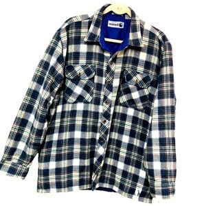 Vintage Plaid Shacket Jacket Mens L Barn Chore Gorpcore Utility Quilted Outreach